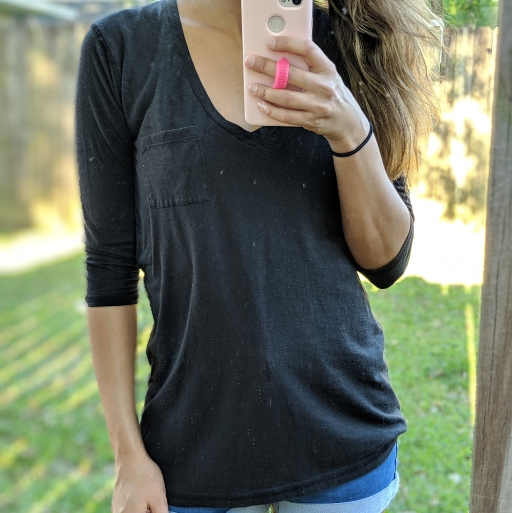 Black V neck Victoria's Secret shirt